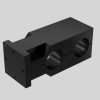 EVO-DM60 Duo-Modul zur Befestigung von zwei Säulen in modularen Aufbauten, schwarz eloxiert