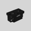 PEX-DS12 Duosockel Aluminium für modulare Säulen Ø12 mm, schwarz eloxiert
